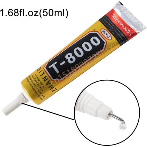50ml T-8000 Glue Adhesive Epoxy Resin Repair Cell Phone Frame Fix LCD Touch Screen Glue Point Diamond Jewelry Super DIY Glue