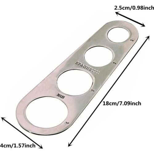 Easy Clear Pasta Ruler 4 Serving Portion Stainless Steel Spaghetti Measurer