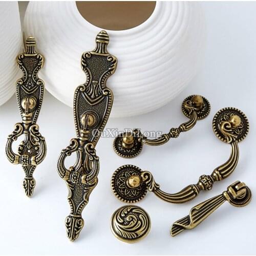Hotsale 20PCS European Antique Cabinet Door Handles Drawer Cupboard Wardrobe Pulls Kitchen Handles and Knobs Furniture Hardware