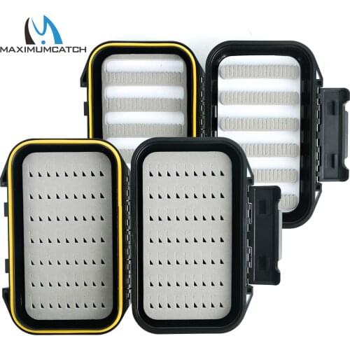 Maximumcatch Waterproof Fly Fishing Box Easy Grip Foam&Slit Foam ABS Plastic Fly Box