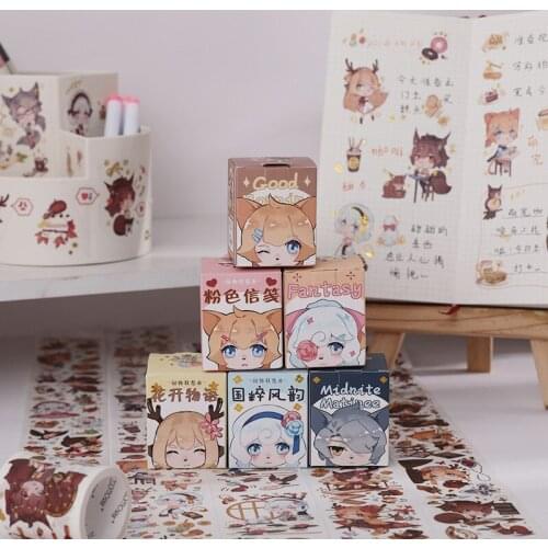 Cute cos cartoon animal girl rhapsody series decoration tape Japan kawaii girl diy diary scrapbook material tape