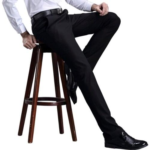 Man Western-style Trousers Mens Correct Dress Wear Slim Casual Suit Pants Occupation Business Affairs