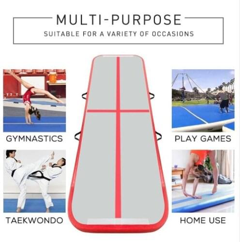 4M Inflatable Gymnastics AirTrack Tumbling Air Track Floor Trampoline Electric Air Pump for Home Use/Training/Cheerleading