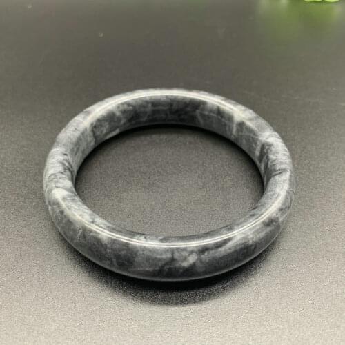 Natural Grey Jade Bangle Men Women Genuine Jades Stone Fine Jewelry Bangles Gifts For Ladies Bracelets Accessories Jewellery