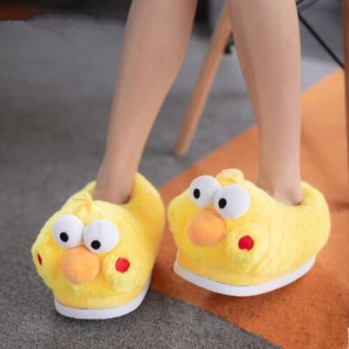 Poinko Cartoon Funny Personality Winter Plush Slippers Unsex Cartoon Parrot Shoe Anime Slippers Comfortable Creative Gift Shoe