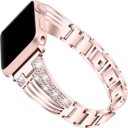 Diamond jewelry wrist strap For Apple Watch band 44mm 40mm iwatch serice 5/2/1 apple Watch 6/4/3 Apple Watch Strap 38mm 42mm