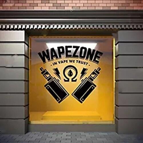 Vape Shop Words Wall Decal Window Sticker Vape Shop Vaping Vape Store Logo Glass Decals Vinyl Removable Wall Stickers N43