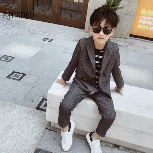 Wedding Suits for Boys Formal Wear Spring Cotton Boy Suits for Boy Costume Kids Blazer Baby Boy Outfits Chlidren Clothing Sets