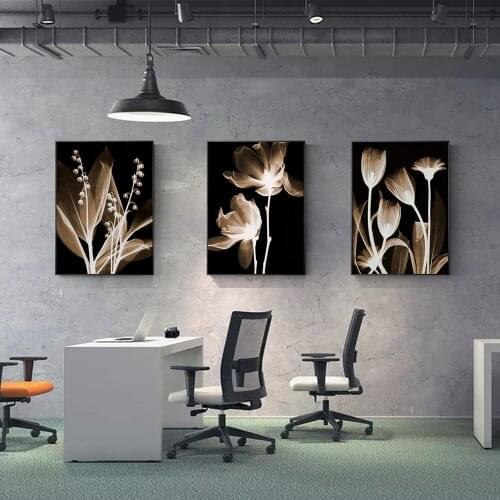 Light Flowers Canvas Paintings On The Wall Art Canvas Prints Abstract Flowers Wall Pictures For Living Room Cuadros Decoration