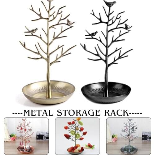 Retro Bird Tree Storage Racks Earrings Necklace Ring Pendant Bracelet Jewelry Display Stand Vintage Jewelry Organizer Holder