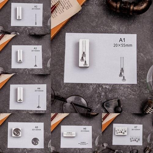 Vintage Electric Light Planet Star Decoration Stamp Wooden Rubber Stamps For Scrapbooking Stationery DIY Craft Standard Stamp