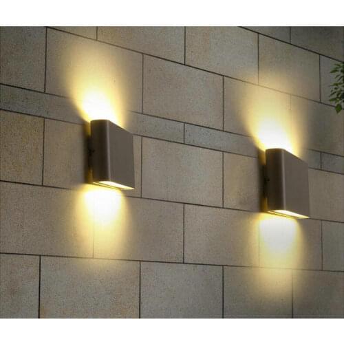 Dimmable 6W 12W COB IP67 Mounted Outdoor Cube LED Wall Lamp, LED Outdoor Wall Lamp ,up and Down Wall Light