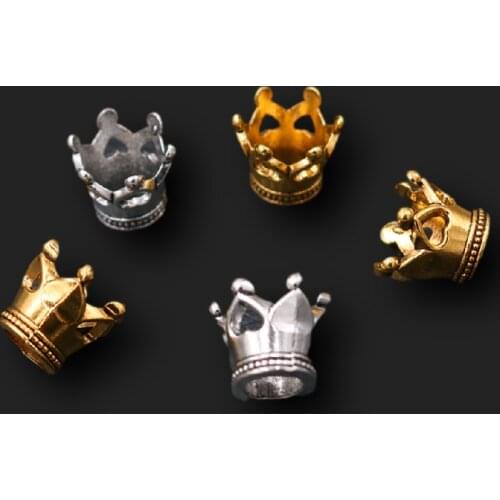 10pcs Silver Plated 3D Mini Crown Charm Alloy Pendants For Necklaces Earrings DIY Jewelry crafts Making 13*11mm A158