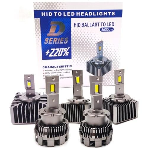 2Pcs Car Light D1S D2S D3S D4S LED Canbus Headlight D1R D2R D3R D4R D5S D8S Bulb 35W 4300LM Kit to Replace HID Conversion 6000K