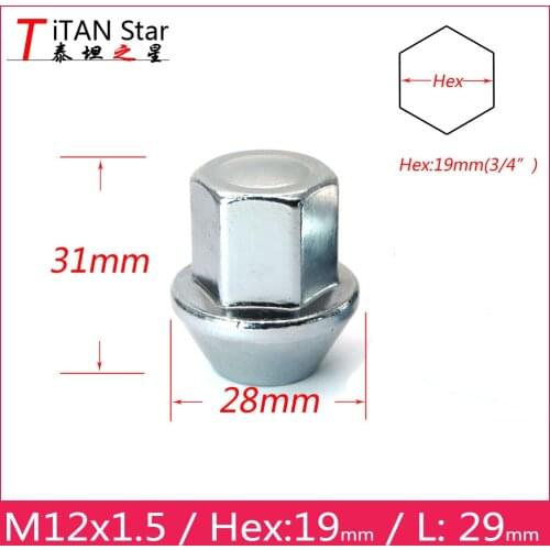 20 PCS M12x1.5 1.5 OEM OE STOCK FACTORY WHEELS RIMS ACORN LUG NUTS HEX 19mm FOR FORD Kuga CORTINA EcoSport Fiesta FOCUS LINCOLN