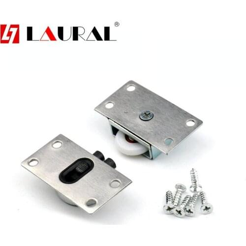 4 Set Quality Bearing Silent Wardrobe Pulley 338 Sliding Door Wheel Vintage Concave Wheel Sliding Cabinet Door Wheel