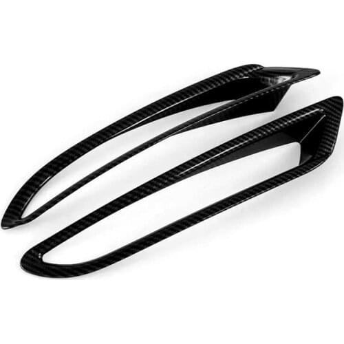 ABS Carbon Fiber Car Accessories For Mazda 3 Sedan Axela 2019 2020 Rear Tail Fog Light Foglight Lamp Frame Molding Cover Trims