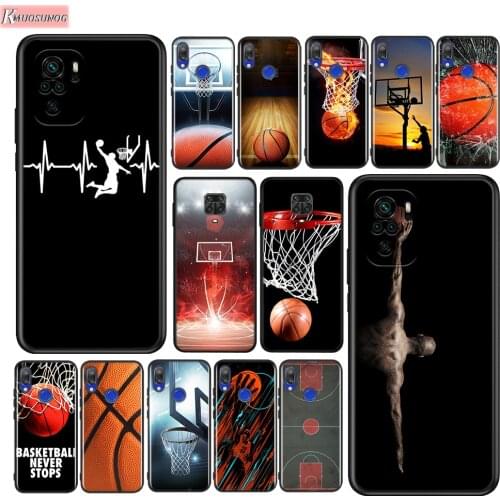 Basketball Never Stops Silicone Cover For Xiaomi Redmi Note 10 10S 9 9S Pro Max 9T 8T 8 7 6 5 Pro 5A Phone Case