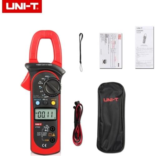 UNI-T UT204A DC/AC Voltage Current Digital Clamp Meter with Resistance, Capacitance, Frequency and Temperature Measurement