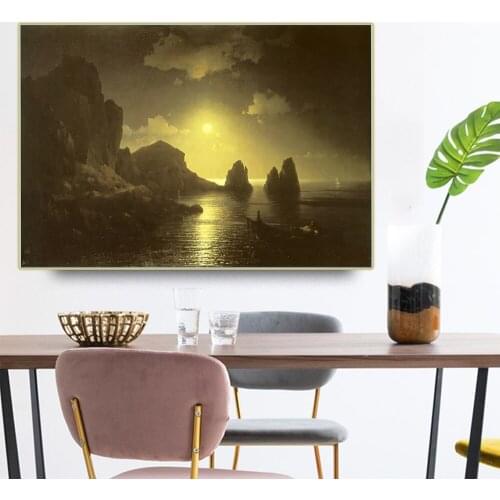 Citon Ivan Aivazovsky《Sea View II》Canvas Art Oil Painting Artwork Poster Picture Wall Decor Home Interior Living room Decoration