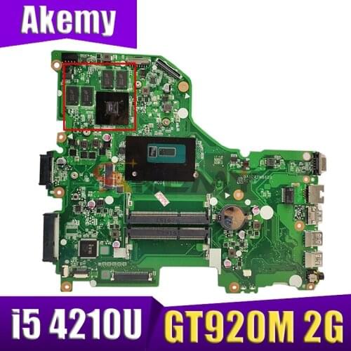 DA0ZRTMB6D0 motherboard for ACER E5-573 E5-573G Laptop motherboard CPU i5 4210U GT920M 2G DDR3 Test OK Mainboard