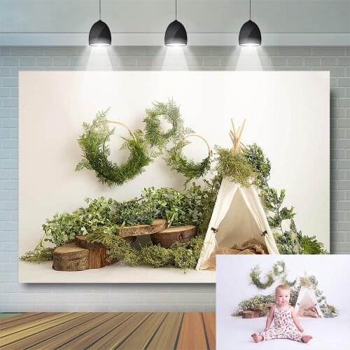 Newborn Forest Backdrop Spring Baby Newborn Tent Wood White Wall Party Portrait Photography Background Honeysuckle Photo Studio