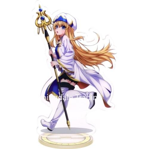Goblin Slayer Acrylic Figures Stand Model Dolls Priestess High Elf Archer Action Figure Cosplay Anime Toys