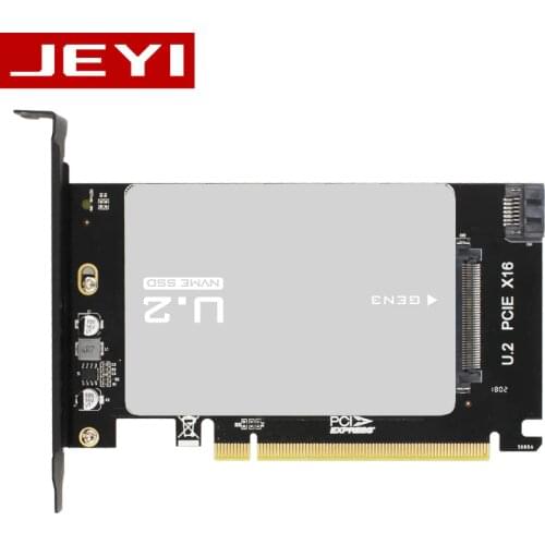 JEYI U2BOX+U2X16 U.2 SFF-8639 Adapter PCIe U2 2.5' SSD PCI-E X4 X16 intel PCIe3.0 PCI-E3.0 GEN3 M-KEY B-Key Card AHCI Dual Power