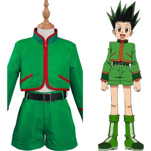 Hunter x Hunter Cosplay Gon Freecss Cosplay Costume Children Outfits Full Suit Halloween Carnival For Kids