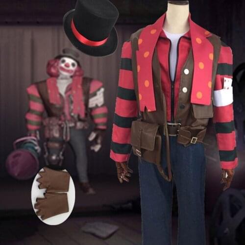Game Identity V Cosplay Costumes Smiley Face Joker Prisoner Cosplay Costume Halloween Carnival Party Cosplay Costume