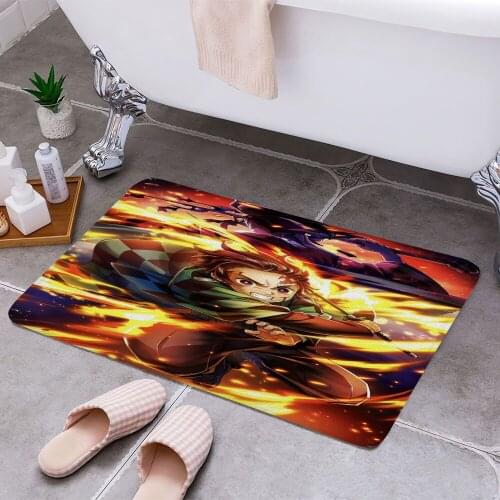 Demon Slayer 3D Print Doormats Rectangle Non-Slip DoorMat Bedroom Kitchen Entrance Print Door rugs Dropshipping