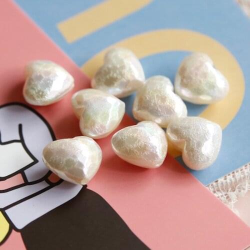 Colorful glossy cut-out love pearl DIY Japanese earring accessories hand-made earring jewelry materials