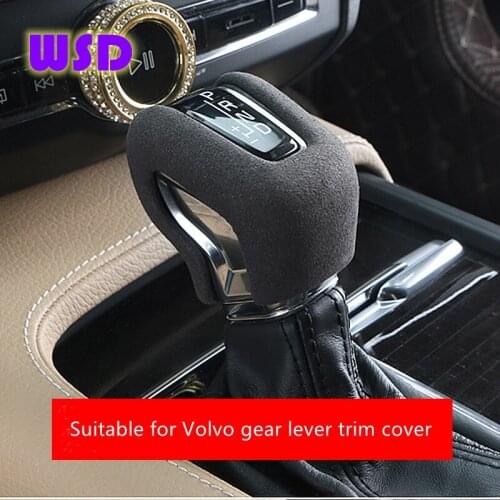 Gear lever cover suitable for Volvo XC60 S90 XC90 S60 V60 V90 gear protective shell, carbon fiber handle, original car installat