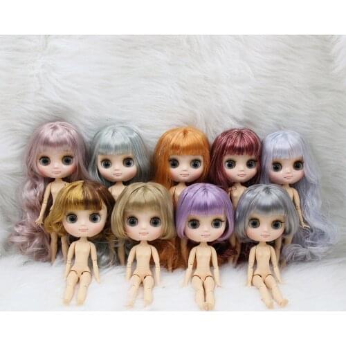 ICY DBS Blyth doll middie 20cm customized nude doll joint body different face colorful hair and hand gesture as gift 1/8 doll