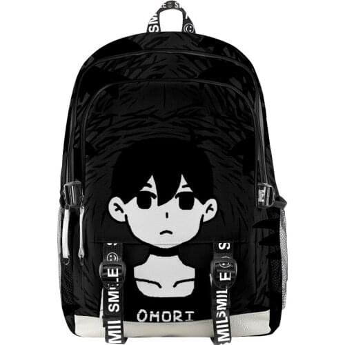 2021 Game Omori Cartoon 3D Printing Men Women Backpack Oxford School Bag Hip Hop Style Teenager Girl Child Bag Travel Backpack