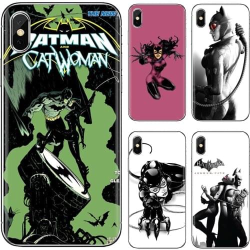 Batman-DC-C-Comic-Catwoman Soft TPU Phone Case For iPhone 10 11 12 Pro Mini 4S 5S SE 5C 6 6S 7 8 X XR XS Plus Max 2020