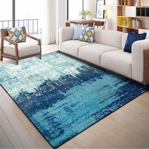 Geometric Abstract Pattern Carpet Printed Soft Carpets For Living Room Anti-slip Rug Floor Mat Home Decor Tapis