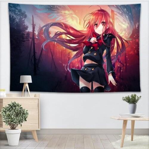 Custom Shakugan No Shana Wall Hanging Tapestry Sheets Home Decorative Tapestries Beach Towel Blanket Cloth Wall Tapestry