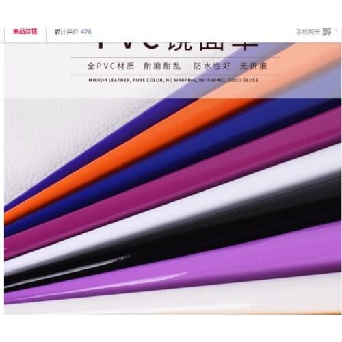 Pvc mirror PU reflective waterproof silver magic leather material handmade diy clothing soft pack 1m