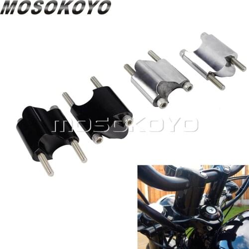 2010-2017 1" Bar Black/Polish Handlebar Riser 2” Riser Extension 50mm Height Extender Block for Harley Sportster XL1200X XL 48
