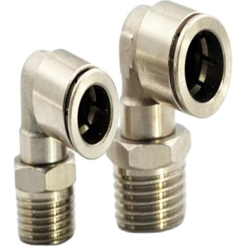 Full copper quick connector PL4-M5 pneumatic right angle connector PL10-04 PL12-01-02-03-04