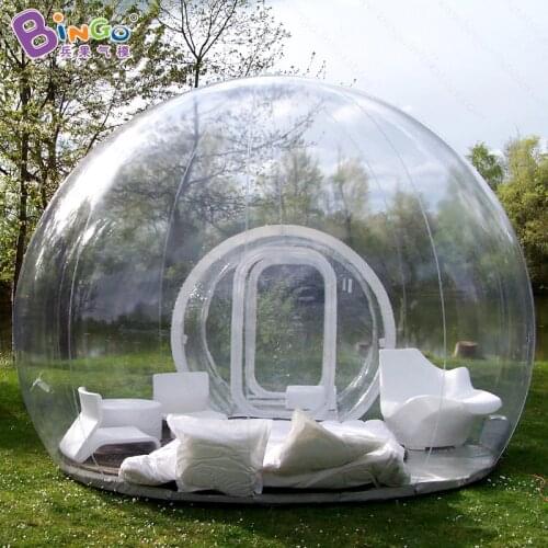 STRONG MATERIAL PVC 6x4x3mh inflatable transparent bubble camping tent air blow bespoke globe outdoor use open dome hot sales