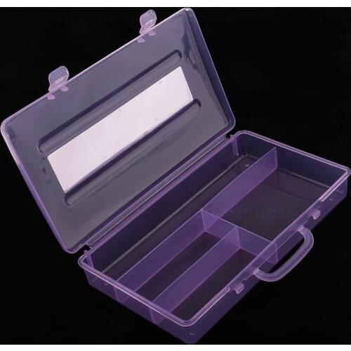 Empty Nail Art Tips Glitter Decor Storage Jewelry Rhinestone Gems Box Case