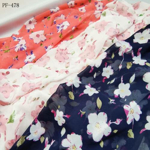 75D Chiffon printed fabrics polyester fabrics for womens dresses and jackets