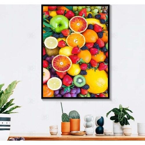 Nordic Minimalist HD Wall Art Vegetable Fruits Home Decor Pictures Healthy Food Canvas Paintings Modular Kitchen Posters Printed
