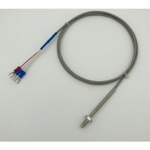 10pcs M6 Screw type High temperature resistance Thermocouple K E PT100 RTD Temperature Sensor Probes for injection machine