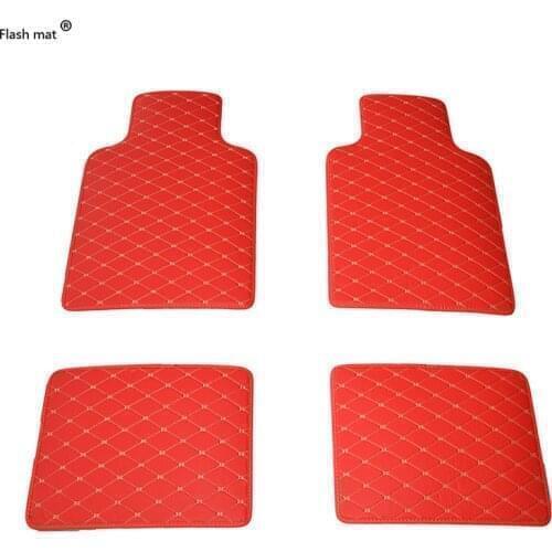 Flash mat Universal car floor mat for smart all models fortwo forfour forjeremy car-styling Custom auto foot mats carpet cover