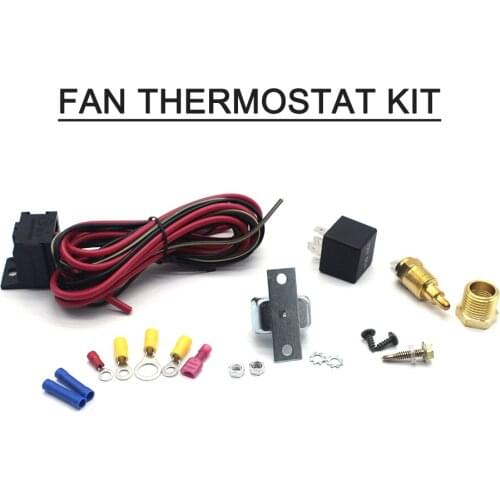Fan Thermostat Kit Adjustable Fan Controller Kit Temp Sensor Temperature Relay Kit # 3101 ON AT 200 Degree F OFF AT 185 Degree F