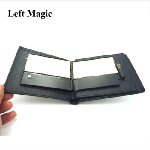 Magic Fire Wallet + Card to Wallet - 2 in1 Trick for Pro Magic Tricks Close Up Illusions Accessories Mentalism Gimmick Magia