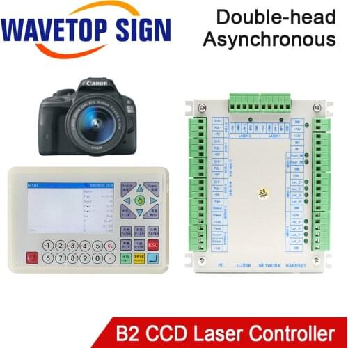 WaveTopSign WT-B2 CCD Co2 Laser Controller System for Double-head Asynchronous Laser Engraving Cutting Machine